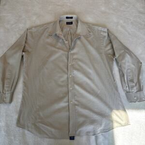 Paul Fredrick Button Up Dress Shirt Men XL Custom Fit